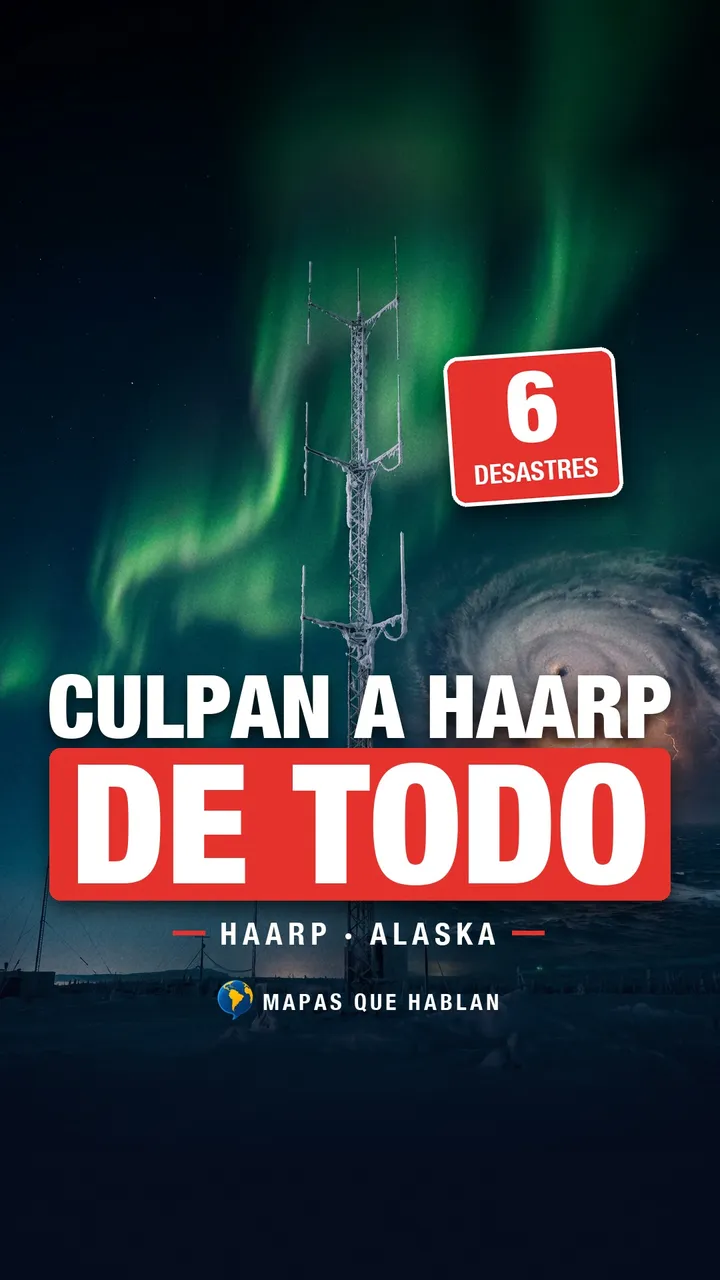 Portada de Mapas que hablan con el título Culpan a HAARP de todo