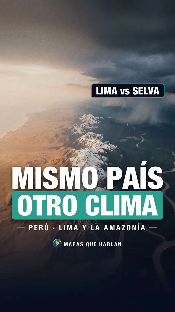 Portada de Mapas que hablan con el título Mismo país, otro clima y la etiqueta Lima vs selva